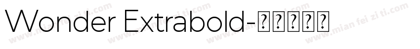 Wonder Extrabold字体转换